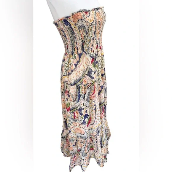 American Eagle Outfitters Strapless Multicolor Maxi Dress size L. - Picture 4 of 7